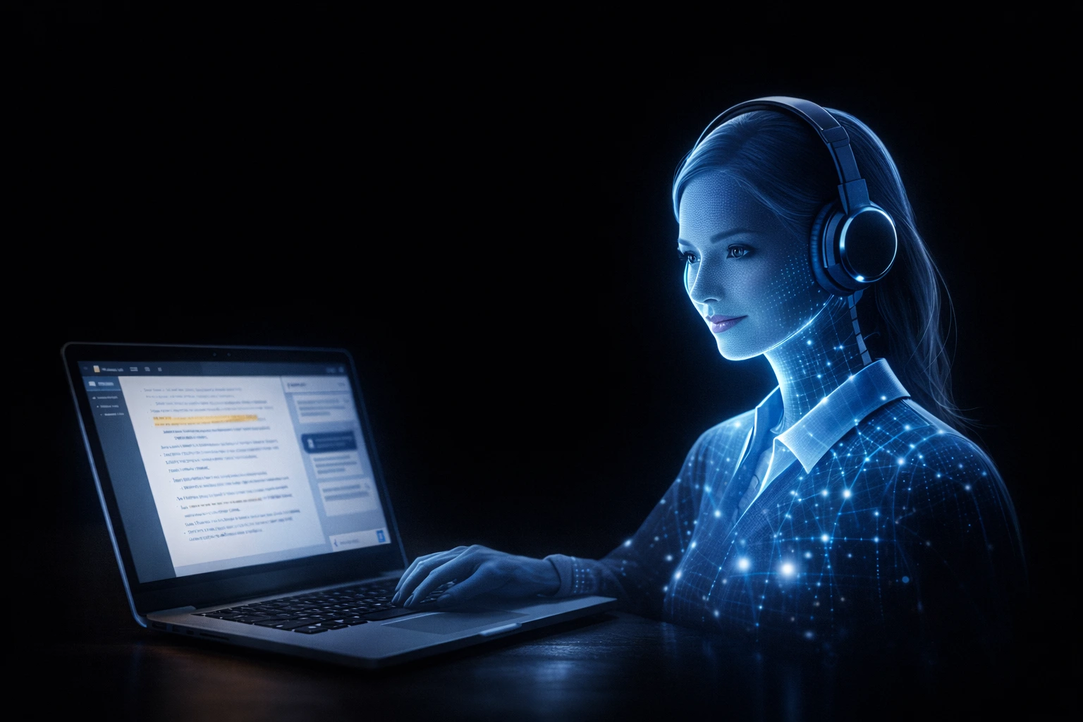 Abstract colorful face representing user sentiments